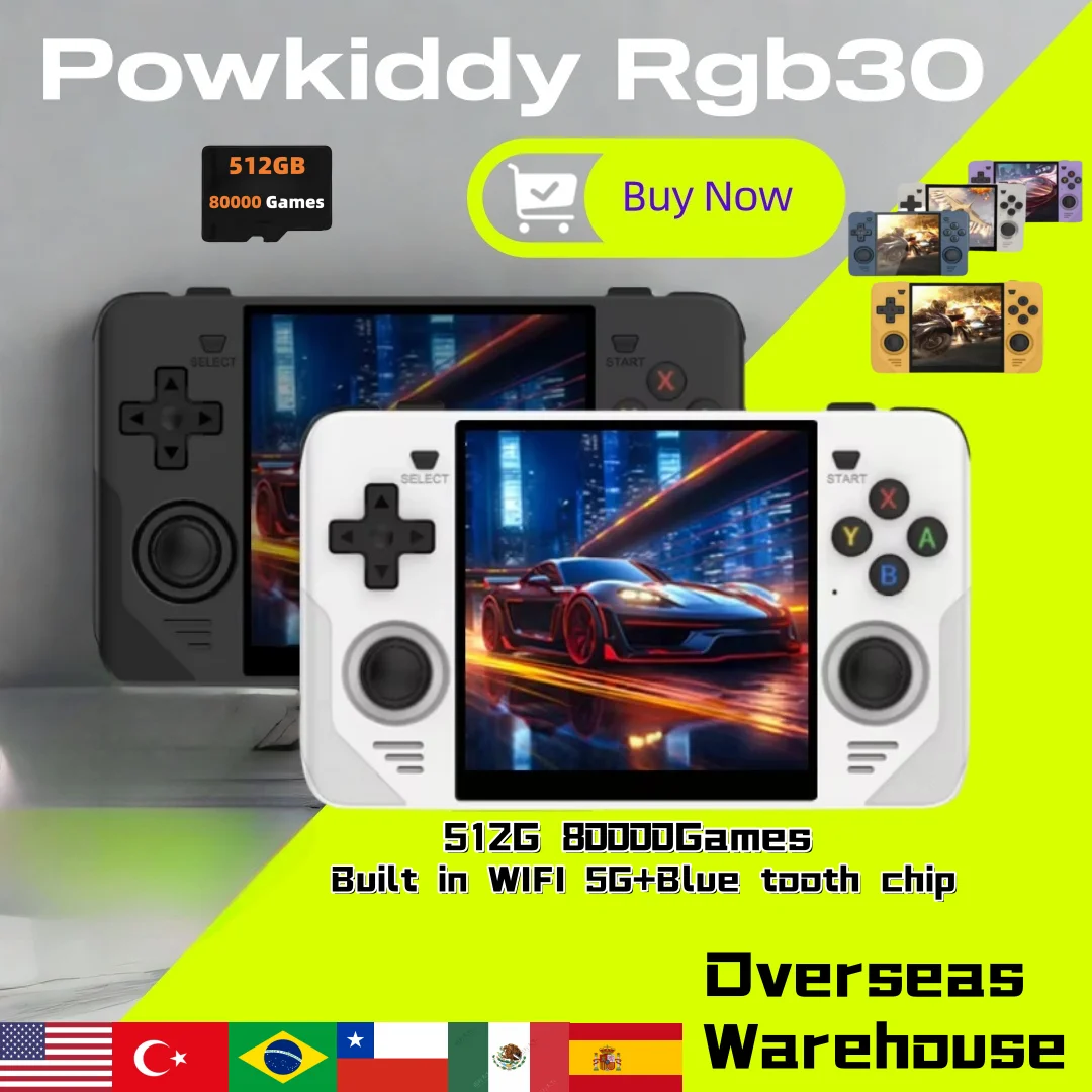 POWKIDDY RGB30 Retro Handheld Game Machine 512GPSP WIFI Double Joystick HDMI 4 Inch HD IPS Screen Handheld Video Players Gifts
POWKIDDY RGB30 Retro Handheld Game Machine 512GPSP WIFI Double Joystick HDMI 4 Inch HD IPS Screen Handheld Video Players Gifts