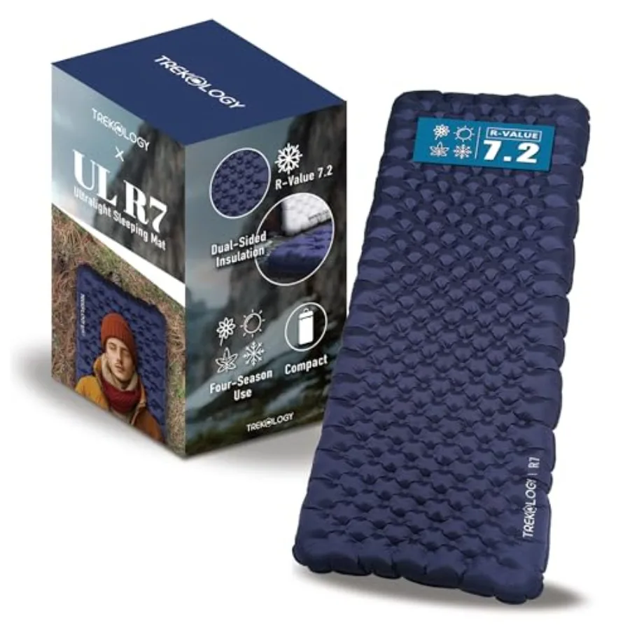 Camping Sleeping Pad with 7.2 R-Value Ultra-Lightweight 4" Thick Camping Mat for All Seasons Compact Durable and Waterproof Ide
Camping Sleeping Pad with 7.2 R-Value Ultra-Lightweight 4" Thick Camping Mat for All Seasons Compact Durable and Waterproof Ide