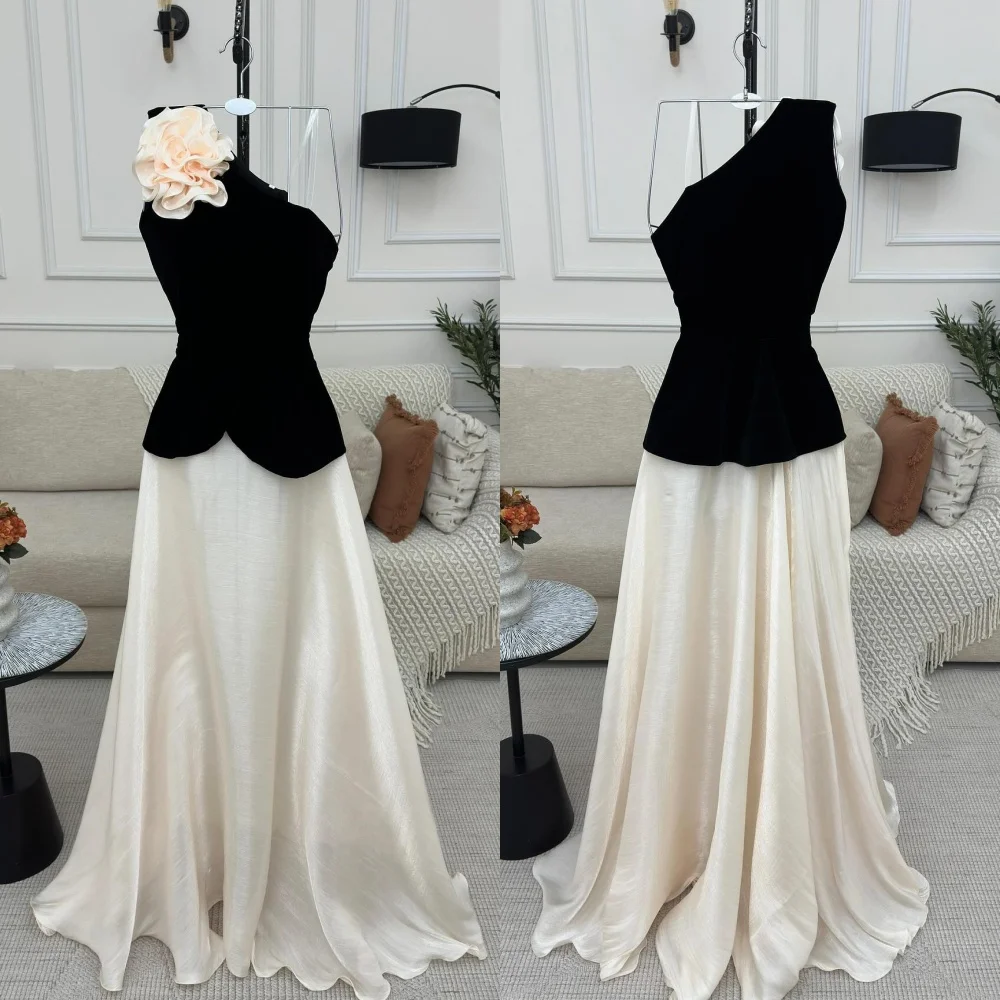 Customized Simple Jersey Handmade Flower A-line One-shoulder Long Dresses Bespoke Occasion Modern Style
Customized Simple Jersey Handmade Flower A-line One-shoulder Long Dresses Bespoke Occasion Modern Style
