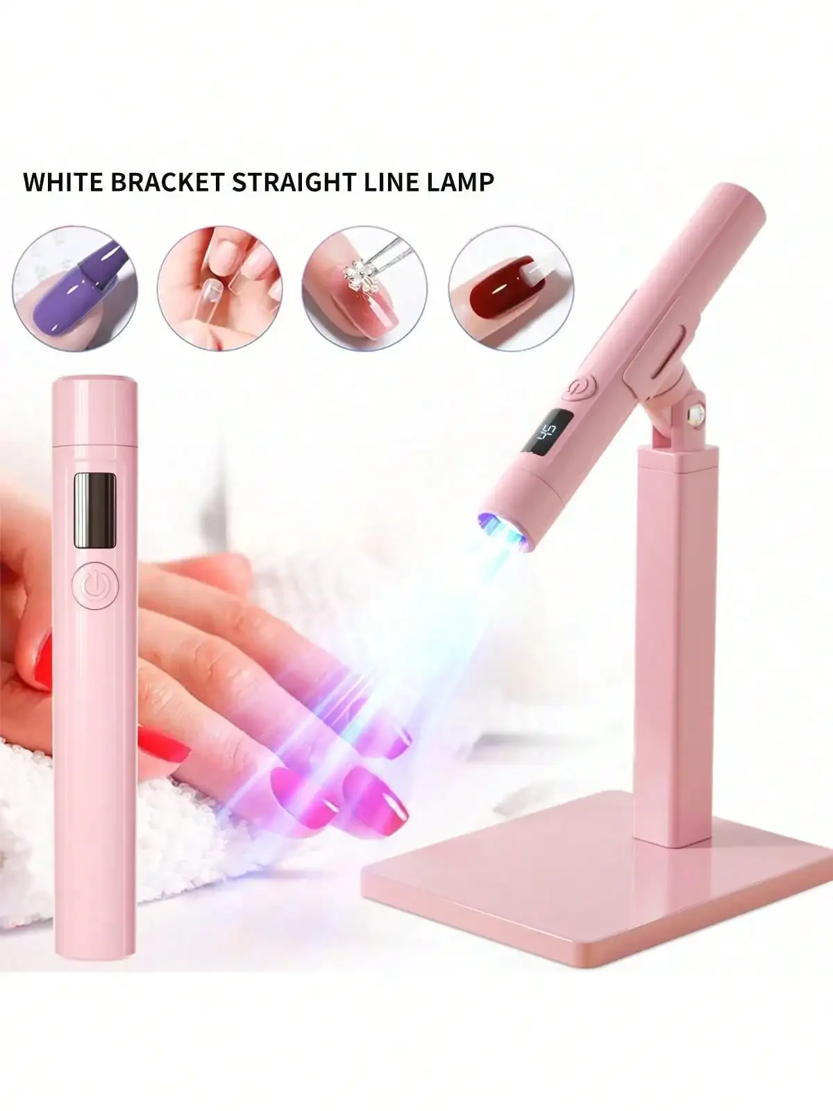 2026 Pink Handheld Manicure On-Screen Lamp Bracket 360 Degrees Rotary Multifunctional Rack Stick Nail Tip Heating Lamp Lamp Bracket
2026 Pink Handheld Manicure On-Screen Lamp Bracket 360 Degrees Rotary Multifunctional Rack Stick Nail Tip Heating Lamp Lamp Bracket