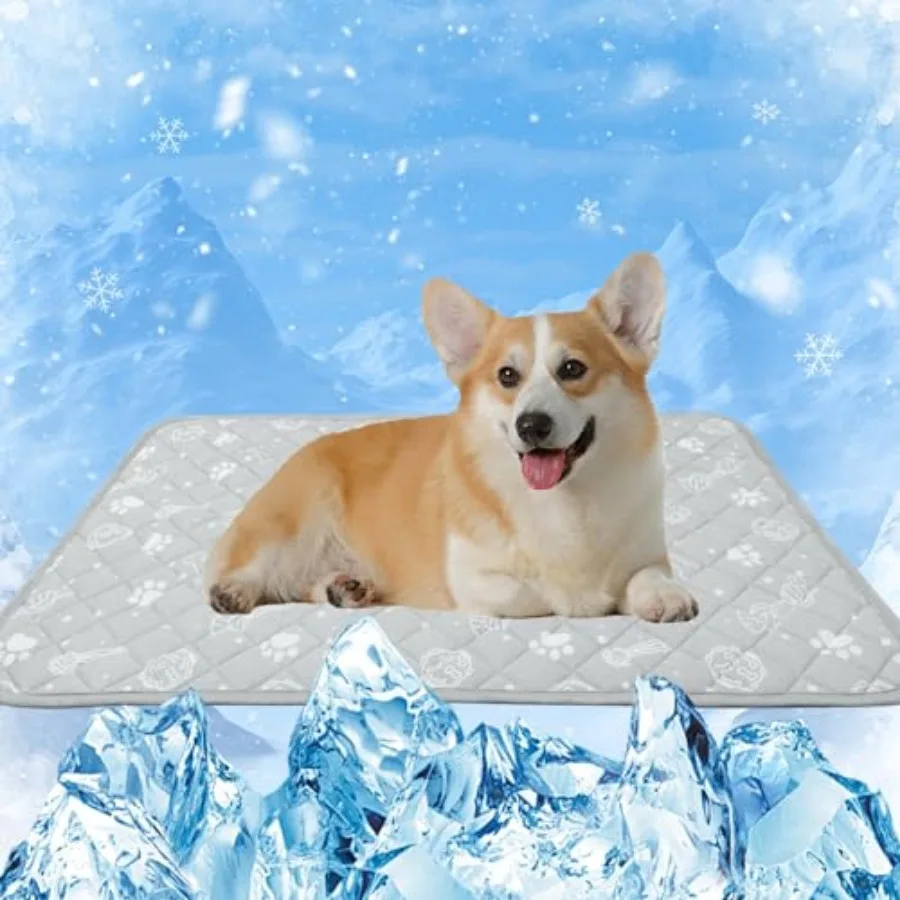 Self Cooling Mat for Dog, 28"x39"Cool-Chill Cooling Fiber and Endothermic Color Changing Pet Cooling Pad, Foldable and Washable
Self Cooling Mat for Dog, 28"x39"Cool-Chill Cooling Fiber and Endothermic Color Changing Pet Cooling Pad, Foldable and Washable