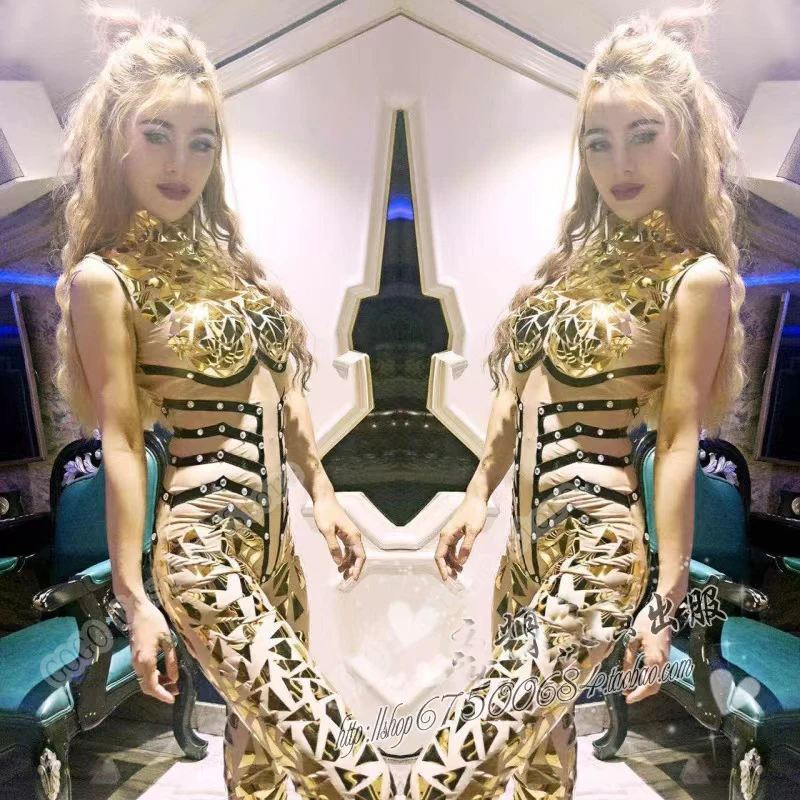 Bright Evening Outfit Sexy Gold Sequins Jumpsuit Party Glisten Crystals Bodysuit Costume One-piece Designed Stage Skinny Romper
Bright Evening Outfit Sexy Gold Sequins Jumpsuit Party Glisten Crystals Bodysuit Costume One-piece Designed Stage Skinny Romper