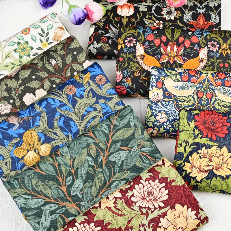 Fine canvas Morris retro flower printing fabric handmade DIY bag tabletop cushion fabric cotton
Fine canvas Morris retro flower printing fabric handmade DIY bag tabletop cushion fabric cotton
