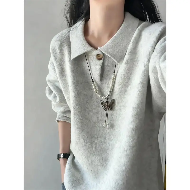 Вязаная рубашка в стиле ретро с длинным рукавом, повседневная, универсальная, премиум-класса, с воротником-стойкой, базовый слой для осени и зимы, в американском стиле
Вязаная рубашка в стиле ретро с длинным рукавом, повседневная, универсальная, премиум-класса, с воротником-стойкой, базовый слой для осени и зимы, в американском стиле