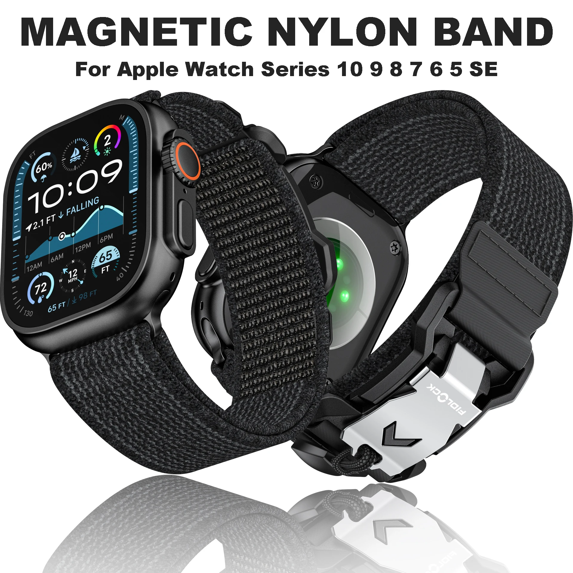 Magnetic Nylon Band For Apple Watch Straps 49mm 46mm 45mm 44mm 42mm Bracelet Correa Iwatch Series10 9 8 7 6 5 Ultra 2 Trail Loop
Magnetic Nylon Band For Apple Watch Straps 49mm 46mm 45mm 44mm 42mm Bracelet Correa Iwatch Series10 9 8 7 6 5 Ultra 2 Trail Loop