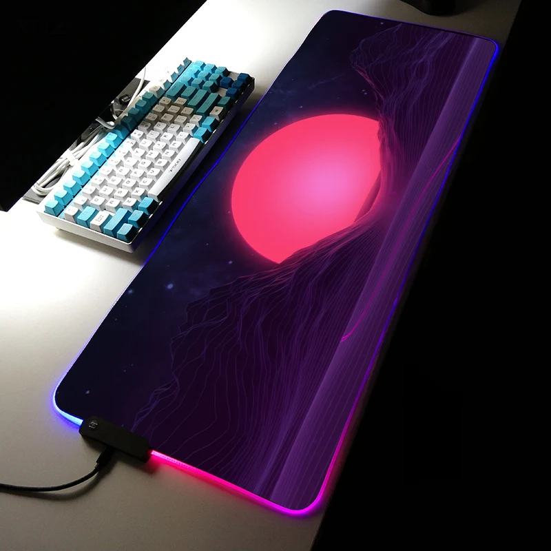 Desktop RGB Gaming Mousepad XXL Cool Mause Mat LED for Computer Gamer Keyboard neon Sun Mountains Mouse Pad Pc Gamer Completo
Desktop RGB Gaming Mousepad XXL Cool Mause Mat LED for Computer Gamer Keyboard neon Sun Mountains Mouse Pad Pc Gamer Completo