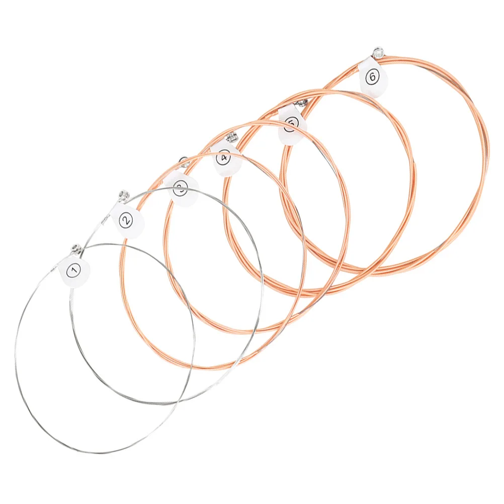 6pcs Copper Folk Guitar Strings Acoustic Replacement Red Coated Durable Set Guitar Metal Strings Guitarist Accessories
6pcs Copper Folk Guitar Strings Acoustic Replacement Red Coated Durable Set Guitar Metal Strings Guitarist Accessories