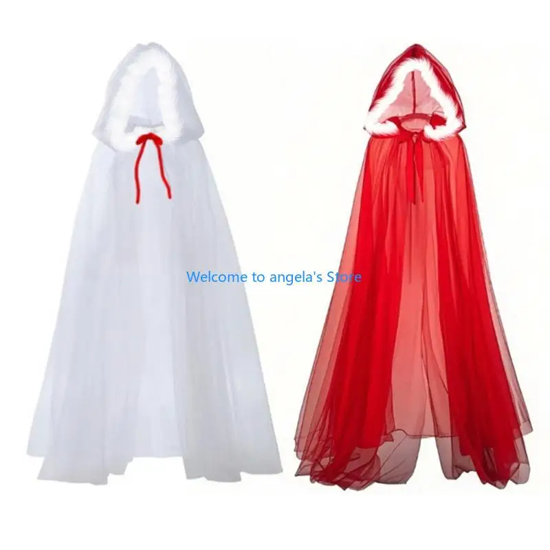 X4YC сетчатый плащ с капюшоном, халат, костюм миссис Санта-Клауса, накидка на Хэллоуин, рождественские костюмы для женщин и
X4YC сетчатый плащ с капюшоном, халат, костюм миссис Санта-Клауса, накидка на Хэллоуин, рождественские костюмы для женщин и