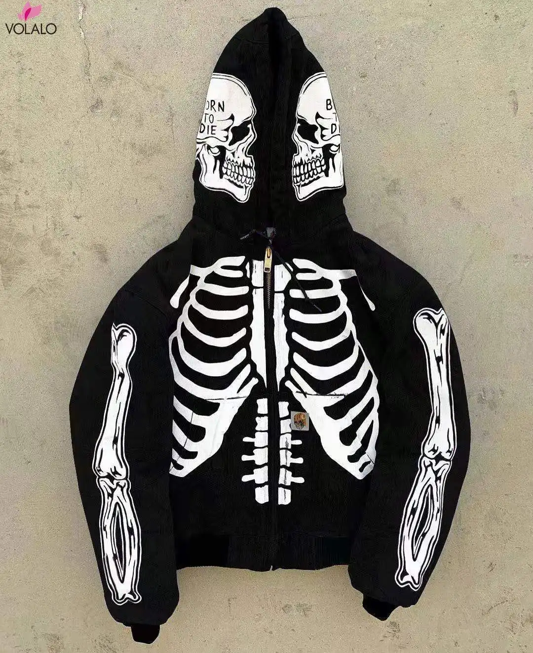 Zip-up Y2K Harajuku Korean Style Loose Skull Print Goth Grunge Long-sleeved Hooded Coat Solid Color Retro Shirt Student Girl Top
Zip-up Y2K Harajuku Korean Style Loose Skull Print Goth Grunge Long-sleeved Hooded Coat Solid Color Retro Shirt Student Girl Top