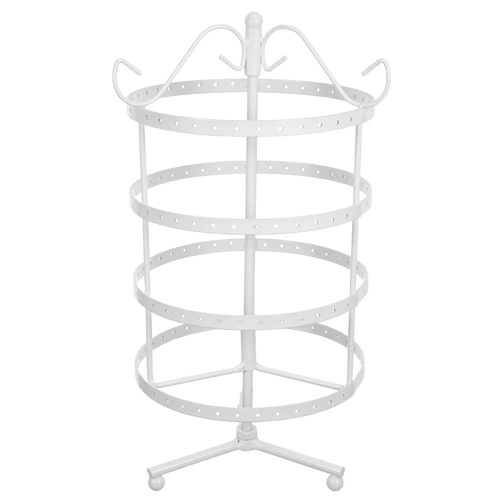 White 15x15x31cm 4 Tier 144 Hole Rotating Earring Display Stand Holder Metal Jewelry Organizer for Earrings Display
White 15x15x31cm 4 Tier 144 Hole Rotating Earring Display Stand Holder Metal Jewelry Organizer for Earrings Display