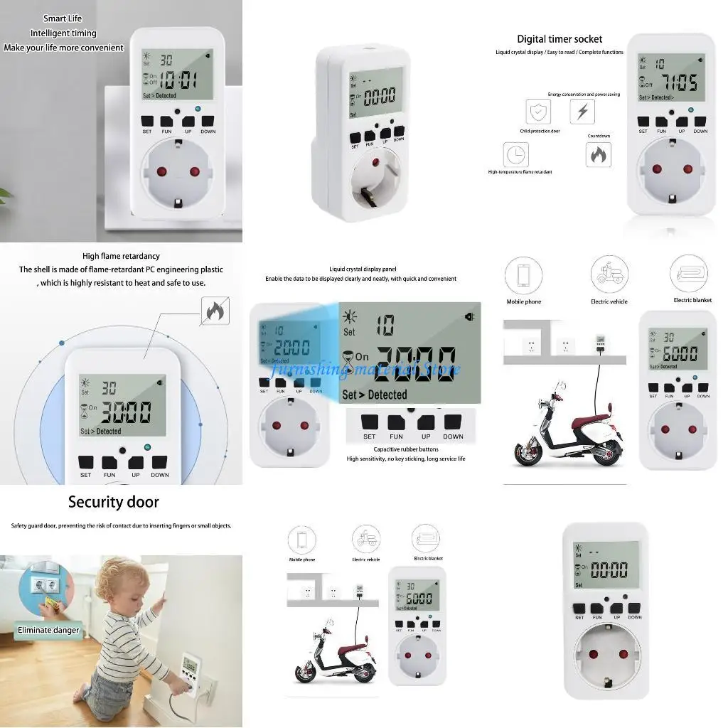 Y5GD Programmable Timer Socket with Light Sensing Function & Energy Efficient Features Intelligent Light SensinG for Daily
Y5GD Programmable Timer Socket with Light Sensing Function & Energy Efficient Features Intelligent Light SensinG for Daily