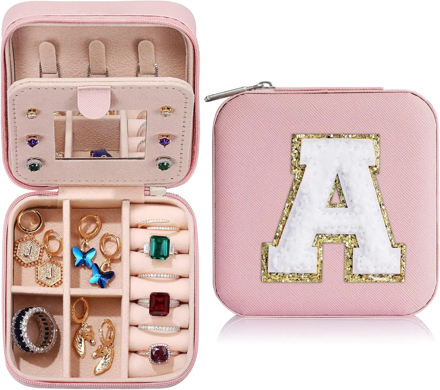 Gifts for Teen Girls Kids - Gifts for Teen Girl Trendy Stuff, Birthday Gift for 5 6 7 8 9 10 11 12 13 14 15 Year Old Girls,Cute Travel Jewelry Case Small Jewelry Box | Letter A, Pink
Gifts for Teen Girls Kids - Gifts for Teen Girl Trendy Stuff, Birthday Gift for 5 6 7 8 9 10 11 12 13 14 15 Year Old Girls,Cute Travel Jewelry Case Small Jewelry Box | Letter A, Pink