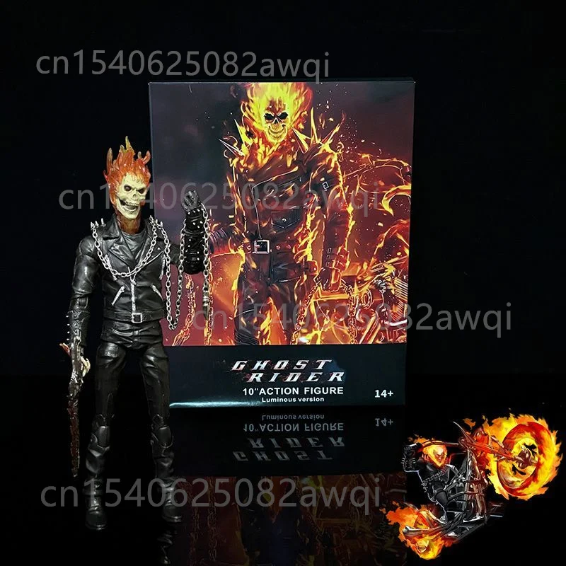Ghost Rider Action Figure Skeleton Nicolas Cage Anime Figurine Double Color Head Movie Collection Toys 10" Luminous Version
Ghost Rider Action Figure Skeleton Nicolas Cage Anime Figurine Double Color Head Movie Collection Toys 10" Luminous Version