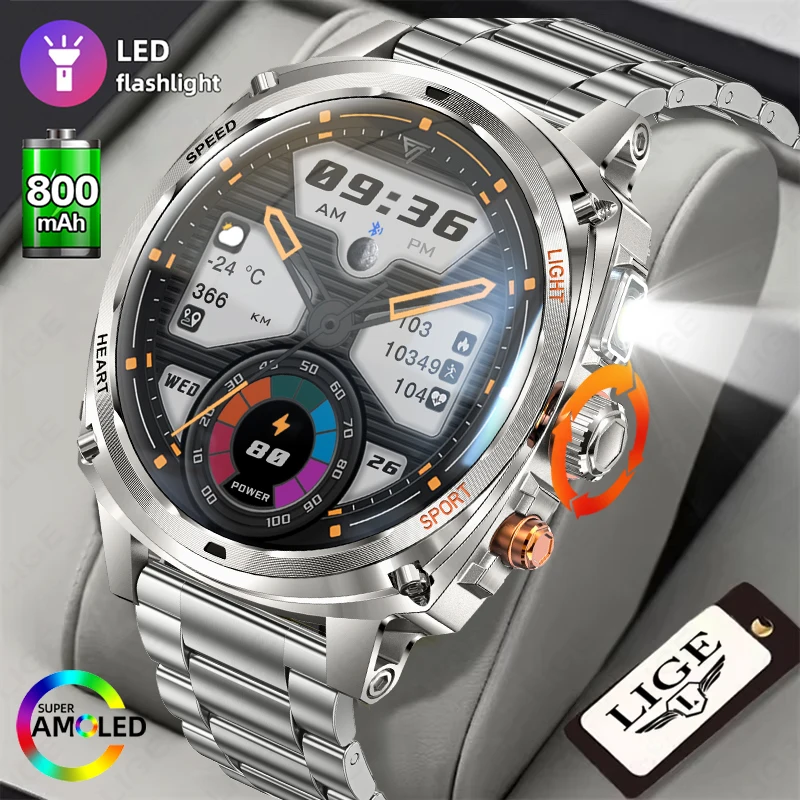 LIGE 2026 Новые мужские уличные военные GPS-смарт-часы 1,75 AMOLED 466*466 HD-экран 800 мАч BT Call 3ATM Водонепроницаемые умные часы мужские
LIGE 2026 Новые мужские уличные военные GPS-смарт-часы 1,75 AMOLED 466*466 HD-экран 800 мАч BT Call 3ATM Водонепроницаемые умные часы мужские