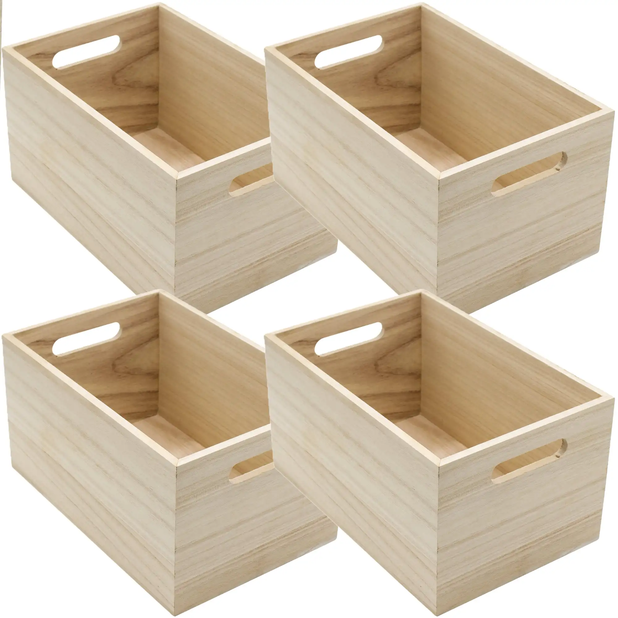 Unfinished wood crates for organizing and decorating—natural wooden storage bins set of four
Unfinished wood crates for organizing and decorating—natural wooden storage bins set of four