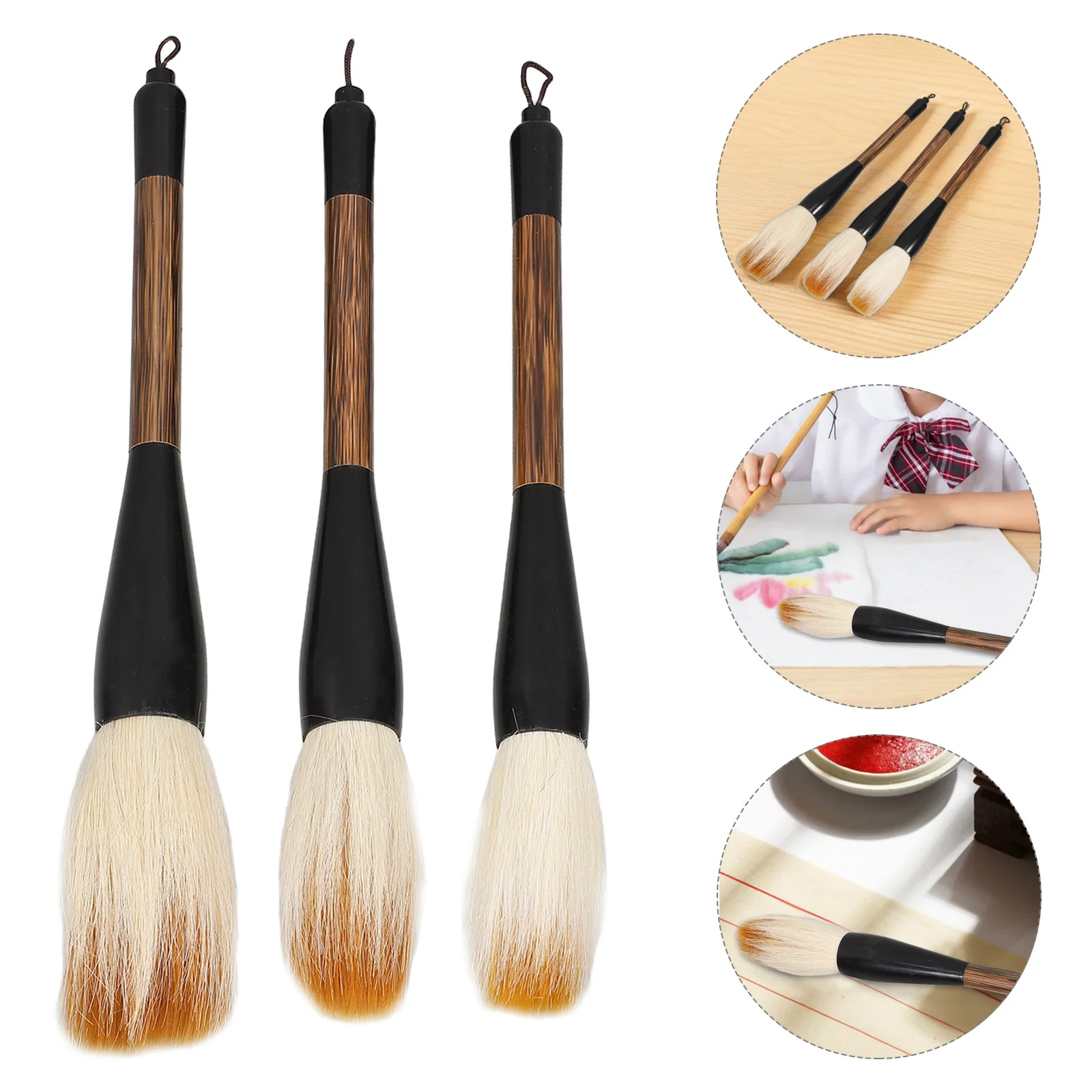 3pcs Large Calligraphy Brush Chinese Painting Antithetical Couplet Writing Smooth Ideal Enthusiasts Supplies
3pcs Large Calligraphy Brush Chinese Painting Antithetical Couplet Writing Smooth Ideal Enthusiasts Supplies