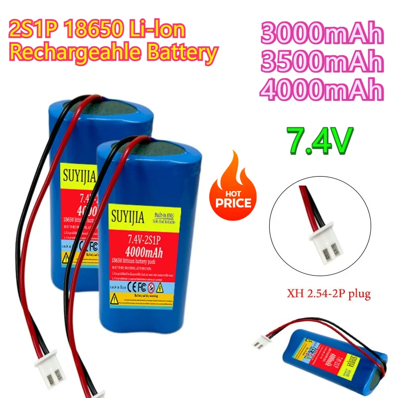 7.4V 18650 2S1P 4000mAh Battery Pack For Electric Tools Remote Control Toy Massager Air Purifier Smart Cup Lithium Ion Battery
7.4V 18650 2S1P 4000mAh Battery Pack For Electric Tools Remote Control Toy Massager Air Purifier Smart Cup Lithium Ion Battery