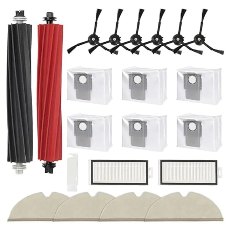 21Pcs For Roborock Q8 Max Q8 Max+ Q5 Pro Q5 Pro+ Robot Vacuum, Replacement Main Side Brush Filter, Dust Bags, Mop Cloth
21Pcs For Roborock Q8 Max Q8 Max+ Q5 Pro Q5 Pro+ Robot Vacuum, Replacement Main Side Brush Filter, Dust Bags, Mop Cloth