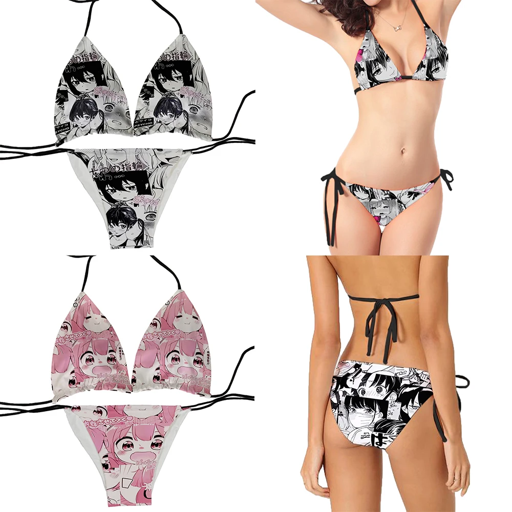Fashion anime style character printed bikini new ladies summer Japanese sexy bikini set summer beach surfing vacation swimwear
Fashion anime style character printed bikini new ladies summer Japanese sexy bikini set summer beach surfing vacation swimwear