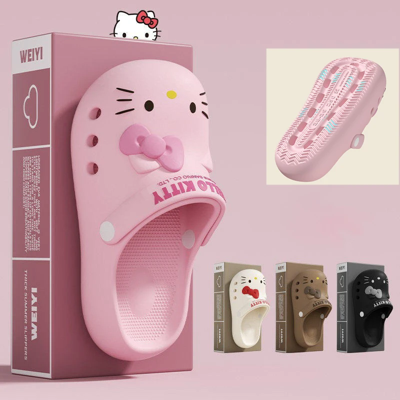 Kawaii Hello Kitty Women Soft Eva Thick Platform Garden Shoes Detachable Heel Strap Non Slip Cartoon Anime Summer Beach Slippers
Kawaii Hello Kitty Women Soft Eva Thick Platform Garden Shoes Detachable Heel Strap Non Slip Cartoon Anime Summer Beach Slippers