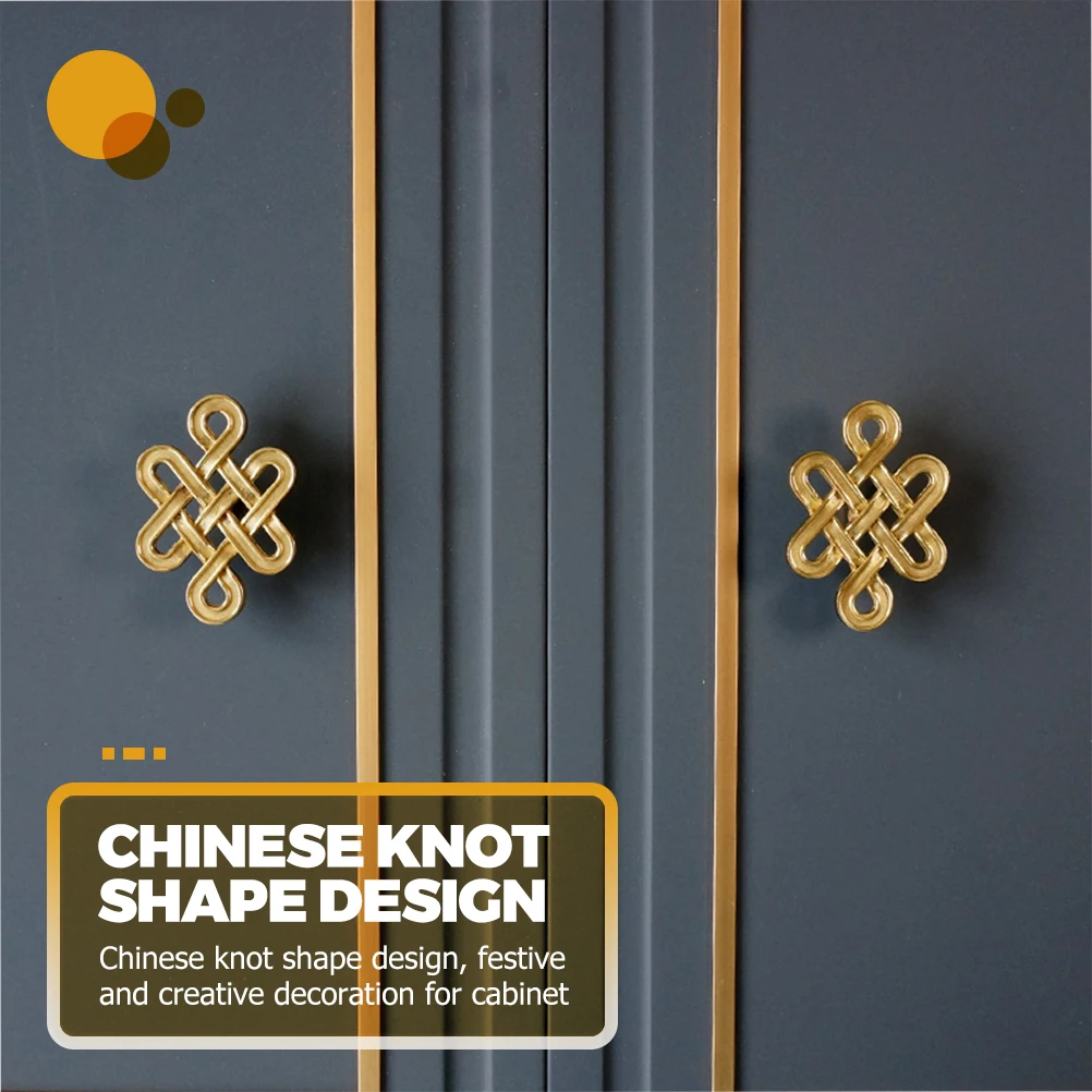 Golden Chinese Knot Cabinet Handle Copper Furniture Pull Handles for Drawers Wardrobes Kitchen Doors Decorative Hardware
Golden Chinese Knot Cabinet Handle Copper Furniture Pull Handles for Drawers Wardrobes Kitchen Doors Decorative Hardware