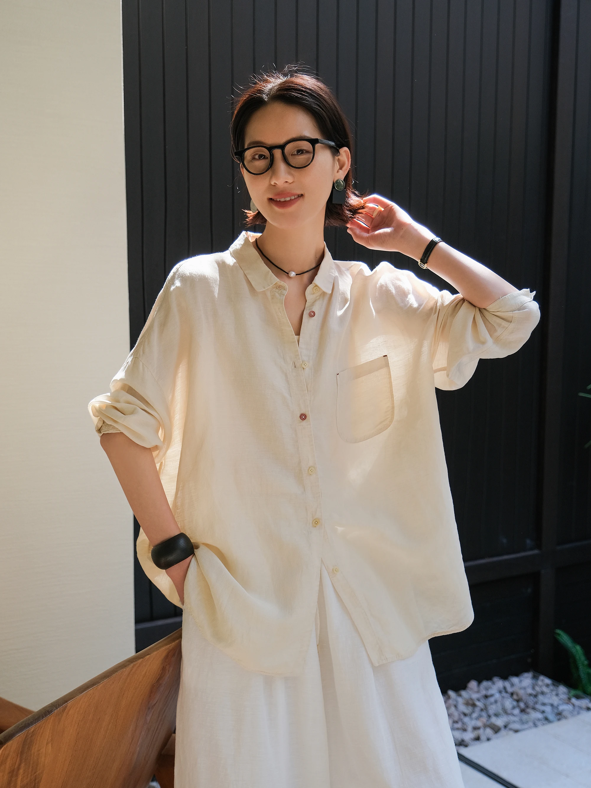 Mallin 2026 Spring Summer New Linen Blend Shirt Cardigan Fairy Atmosphere Dark Stripe Transparent Lightweight Comfortable Sli...
Mallin 2026 Spring Summer New Linen Blend Shirt Cardigan Fairy Atmosphere Dark Stripe Transparent Lightweight Comfortable Sli...