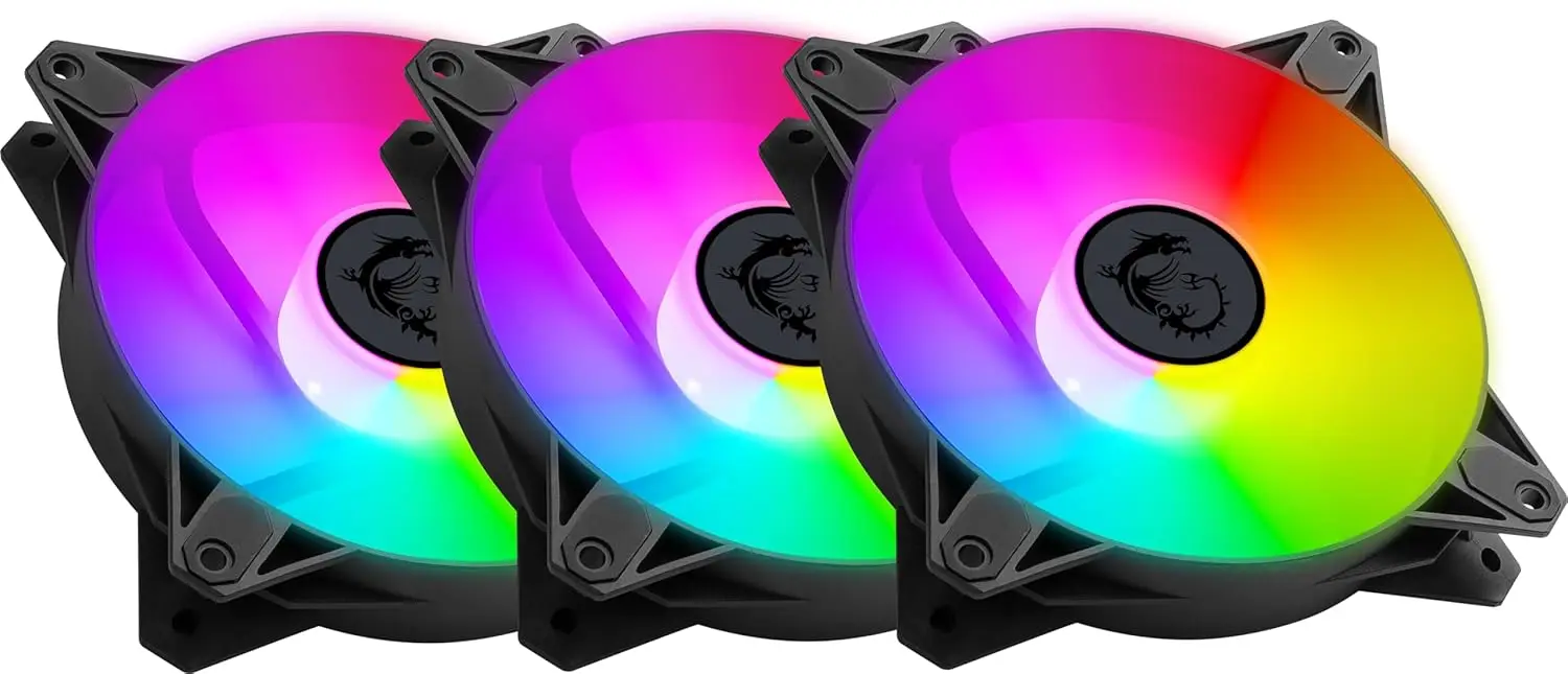 120mm ARGB Fan, 1200 RPM, High Airflow, Anti-Vibration Design for PC Case
120mm ARGB Fan, 1200 RPM, High Airflow, Anti-Vibration Design for PC Case