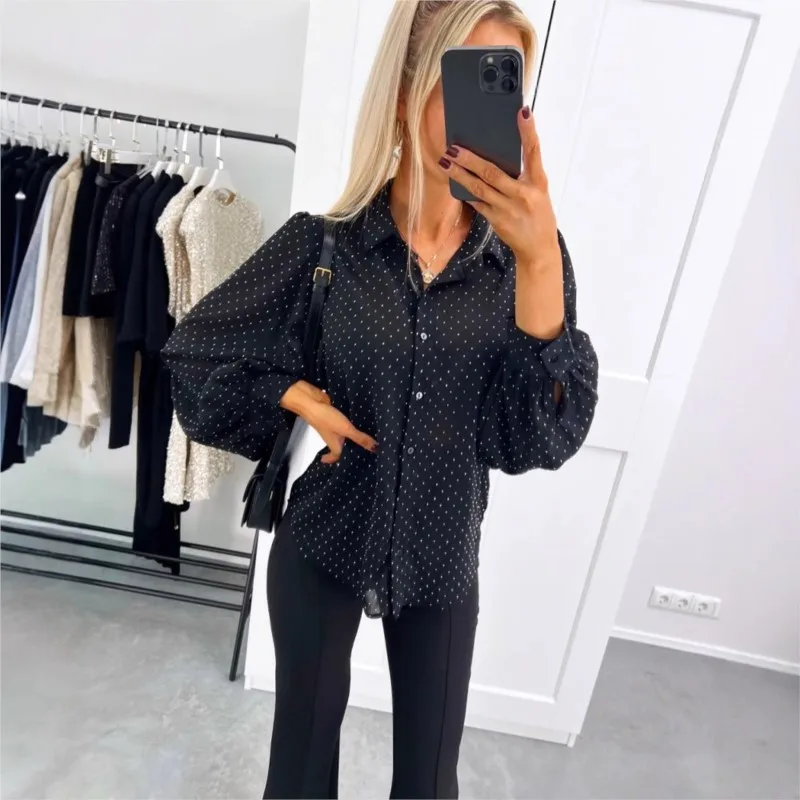 Women's Long Sleeved Shirts & Blouses Elegant 2025 Autumn Polka Dot Loose Shirt Tops For Women Camisa De Dama Manga Larga
Women's Long Sleeved Shirts & Blouses Elegant 2025 Autumn Polka Dot Loose Shirt Tops For Women Camisa De Dama Manga Larga