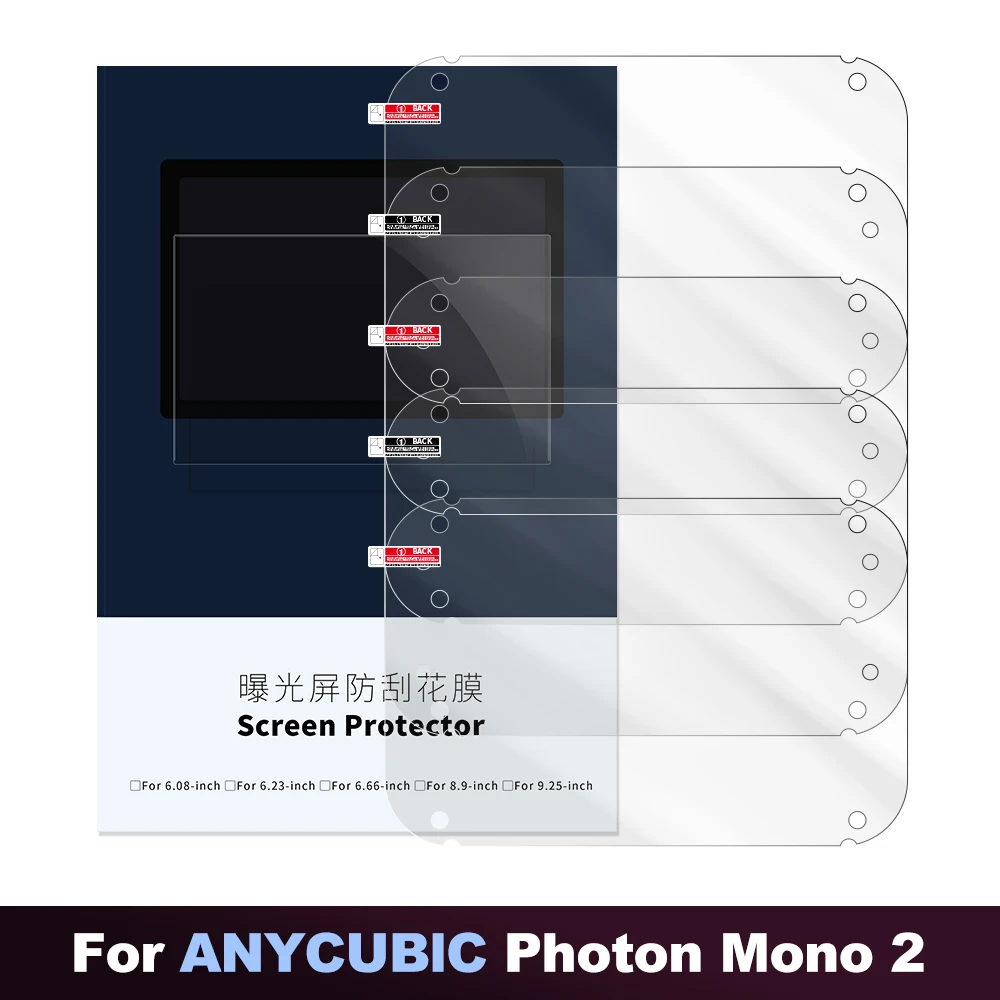 5PCS Screen Protector for Mono 2, 3D Printer Screen Protector Film for Anycubic Photon Mono 2 6.6inch 4K Resin LCD 3D Printer
5PCS Screen Protector for Mono 2, 3D Printer Screen Protector Film for Anycubic Photon Mono 2 6.6inch 4K Resin LCD 3D Printer