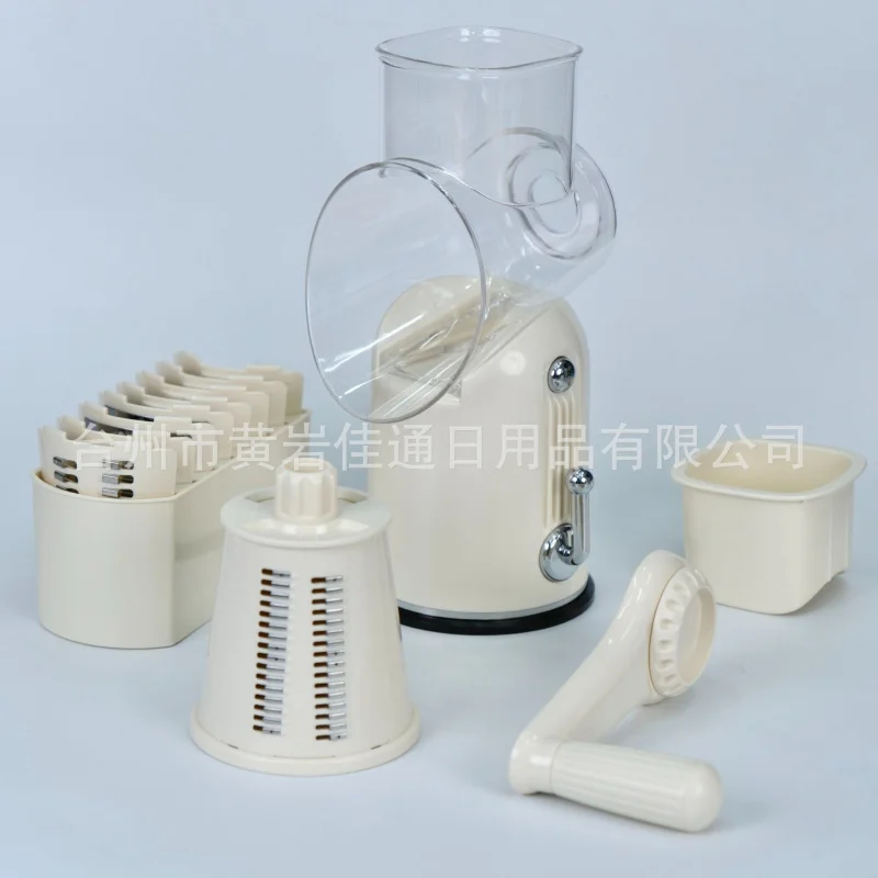 5Combination1Rotary Cheese Grater with Handle and Strong Suction Cup Base Household hand-operated rotary vegetable cutter
5Combination1Rotary Cheese Grater with Handle and Strong Suction Cup Base Household hand-operated rotary vegetable cutter