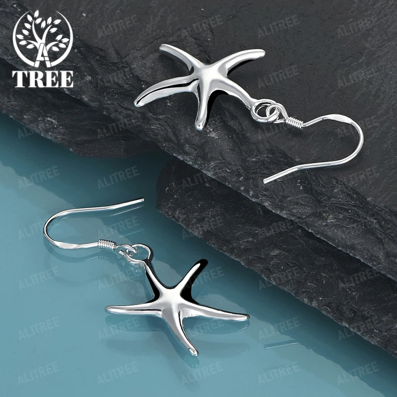 New 925 Sterling Silver Starfish Drop Earrings For Men Women Party Wedding Accessories Birthday Gift Fashion Fine Jewelry
New 925 Sterling Silver Starfish Drop Earrings For Men Women Party Wedding Accessories Birthday Gift Fashion Fine Jewelry