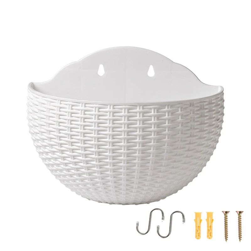 Wall Planter Wall-Mounted Planter Semi-Circular Fence Planter With Drain And Hooks Wall-Mounted Planter
Wall Planter Wall-Mounted Planter Semi-Circular Fence Planter With Drain And Hooks Wall-Mounted Planter