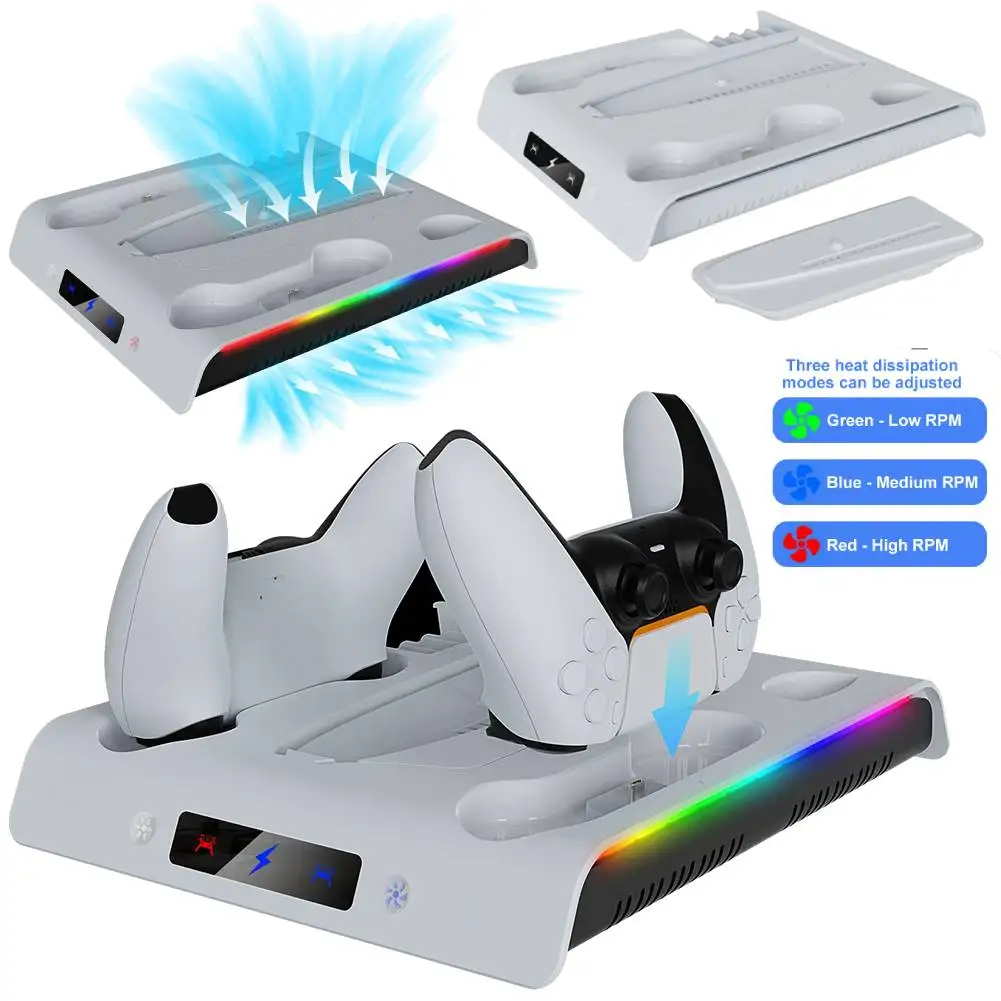Cooling Stand For PS5 Slim/PS5 Pro with Headphone Hook Base Holder Cooling Stand & Controller Charging Station for PS5 Slim/Pro
Cooling Stand For PS5 Slim/PS5 Pro with Headphone Hook Base Holder Cooling Stand & Controller Charging Station for PS5 Slim/Pro