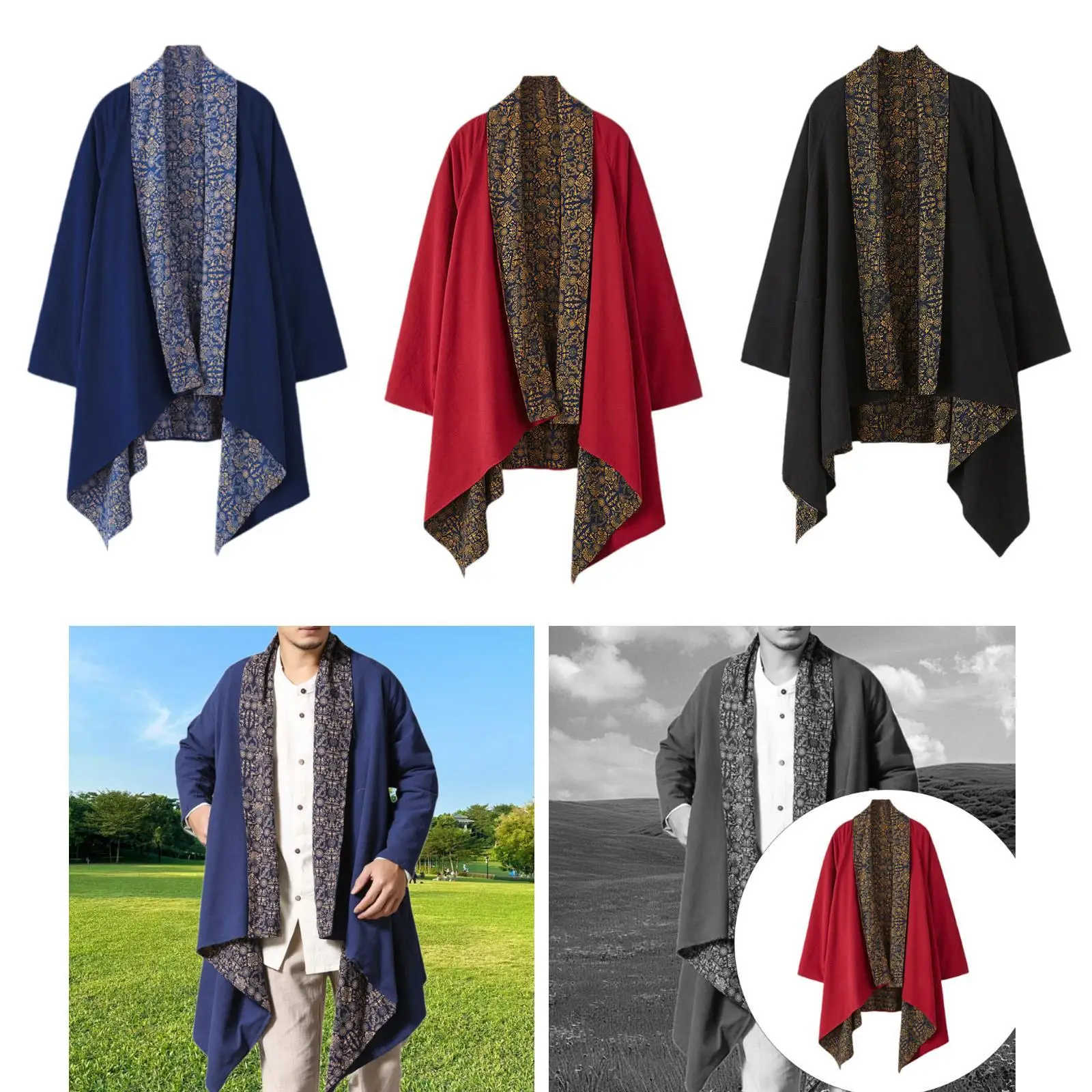Men's Long Cardigan Reversible Shawl Collar Long Sleeve Lightweight Cardigan
Men's Long Cardigan Reversible Shawl Collar Long Sleeve Lightweight Cardigan