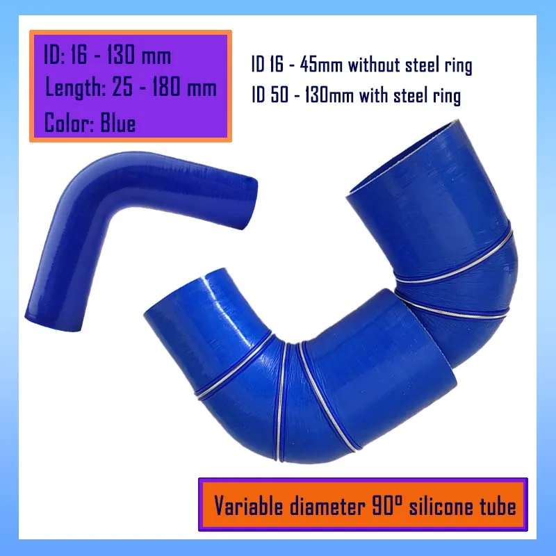 90° Silicone Reducer Elbow Hose Coolant Intercooler Turbo Pipe Intake Pipe Silicone Coupler Car Turbo Hose ID16-130mm
90° Silicone Reducer Elbow Hose Coolant Intercooler Turbo Pipe Intake Pipe Silicone Coupler Car Turbo Hose ID16-130mm