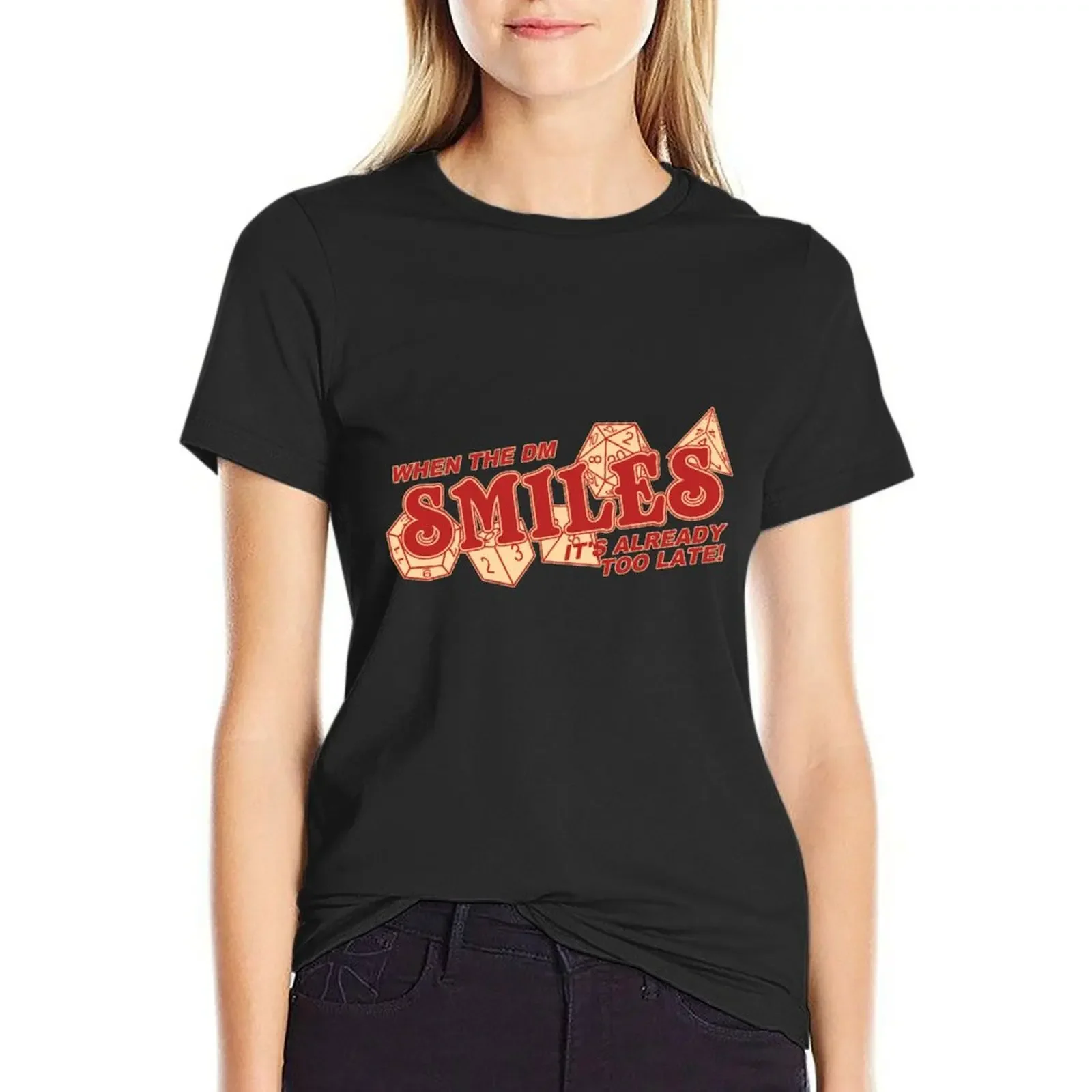When the DM Smiles T-Shirt blacks customs design your own anime summer blouses woman 2025
When the DM Smiles T-Shirt blacks customs design your own anime summer blouses woman 2025