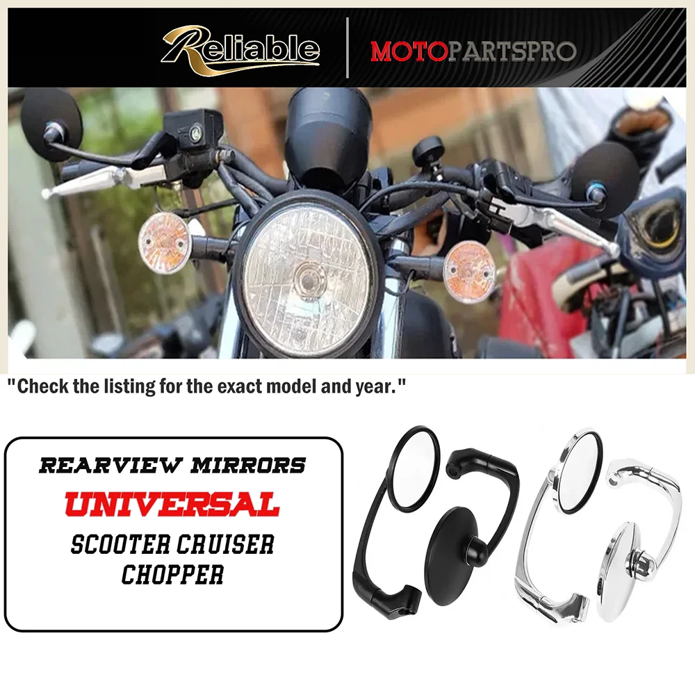 1Pair 8/10MM Universal Retro Rearview Motorcycle Rear View Mirror Moto Side Mirrors Handlebar Mirror For Scooter Cruiser&Chopper
1Pair 8/10MM Universal Retro Rearview Motorcycle Rear View Mirror Moto Side Mirrors Handlebar Mirror For Scooter Cruiser&Chopper