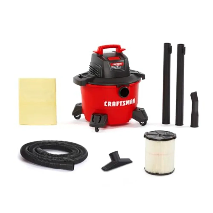 CMXEVBE17584 6 Gallon 3.5 Peak HP Wet Dry Vac Portable Shop Vacuum Wet and Dry with Filter Dust Bag Hose and Attachments for Ho
CMXEVBE17584 6 Gallon 3.5 Peak HP Wet Dry Vac Portable Shop Vacuum Wet and Dry with Filter Dust Bag Hose and Attachments for Ho