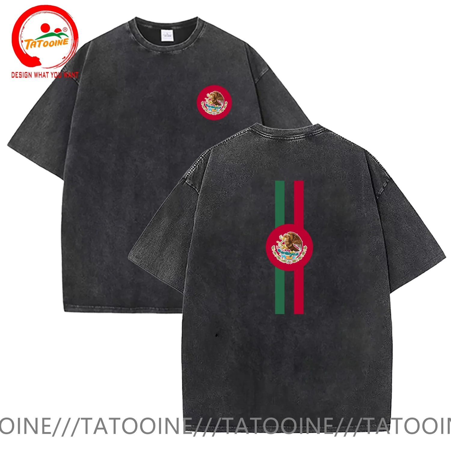 Vintage Washed Cotton T-Shirt Funny Designer Mexican Mexico Coat of Arms T Shirt Men Fashion Trendy Casual Clothing Stylish Tops
Vintage Washed Cotton T-Shirt Funny Designer Mexican Mexico Coat of Arms T Shirt Men Fashion Trendy Casual Clothing Stylish Tops