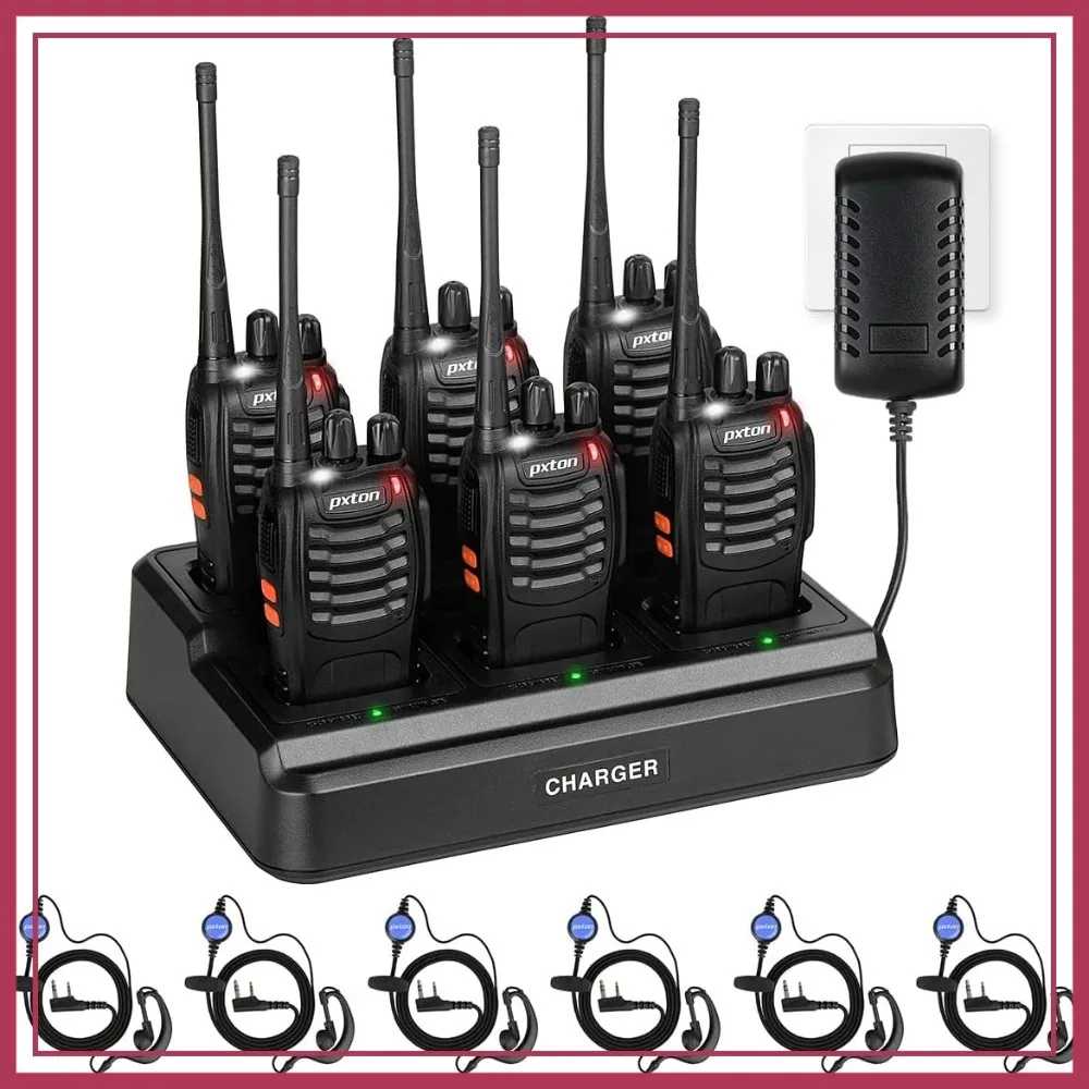 Long Range Walkie Talkies for Adults with Earpiece, Rechargeable Two Way Radios, 6 Pack with Multi Gang Charger
Long Range Walkie Talkies for Adults with Earpiece, Rechargeable Two Way Radios, 6 Pack with Multi Gang Charger