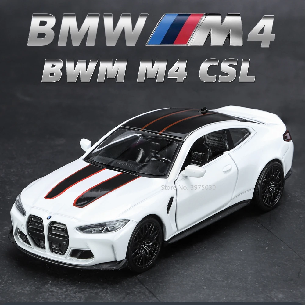 Модель литая автомобиля BMW M4 CSL, модель открывающейся двери из металлического сплава, коллекционные игрушки с орнаментом, подарок для детей, 1/36
Модель литая автомобиля BMW M4 CSL, модель открывающейся двери из металлического сплава, коллекционные игрушки с орнаментом, подарок для детей, 1/36