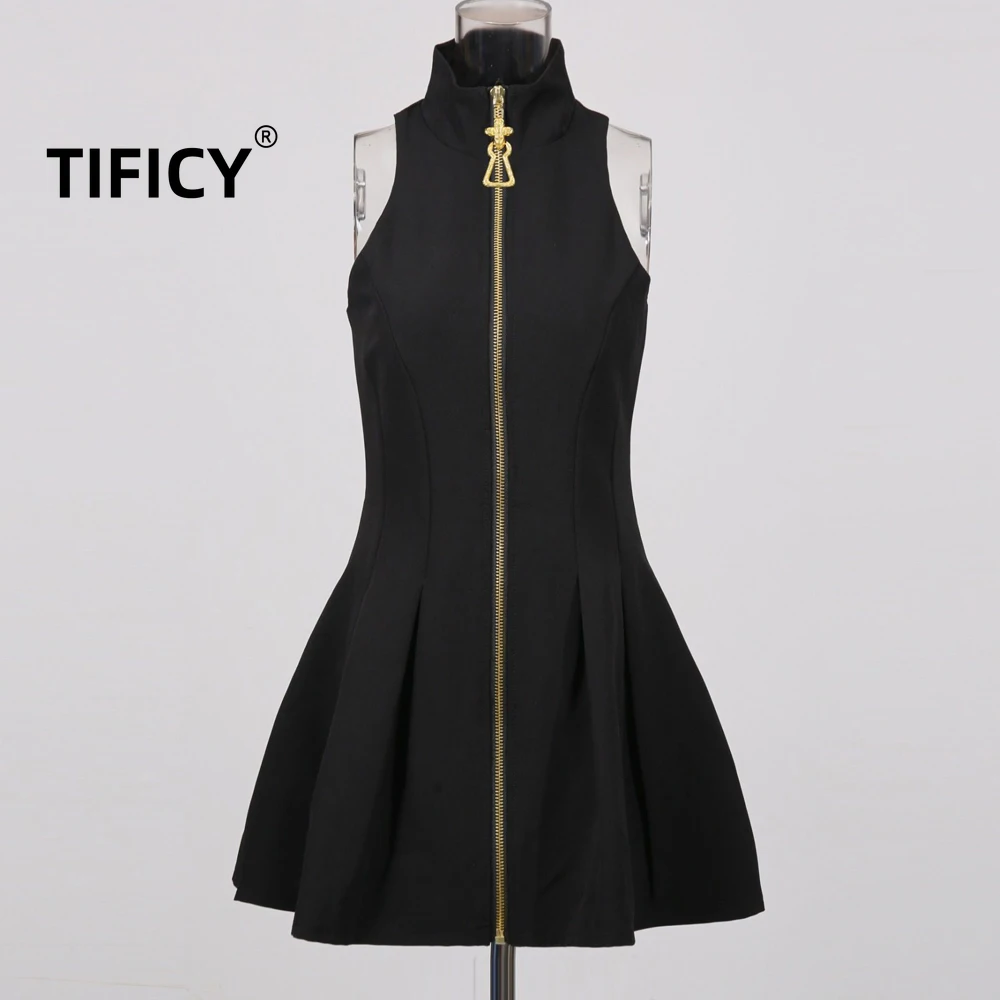High Street Dresses Dark Black Women's Sleeveless Sexy Little Black Princess Series Short Dress Vestidos De Tricô Femenino
High Street Dresses Dark Black Women's Sleeveless Sexy Little Black Princess Series Short Dress Vestidos De Tricô Femenino