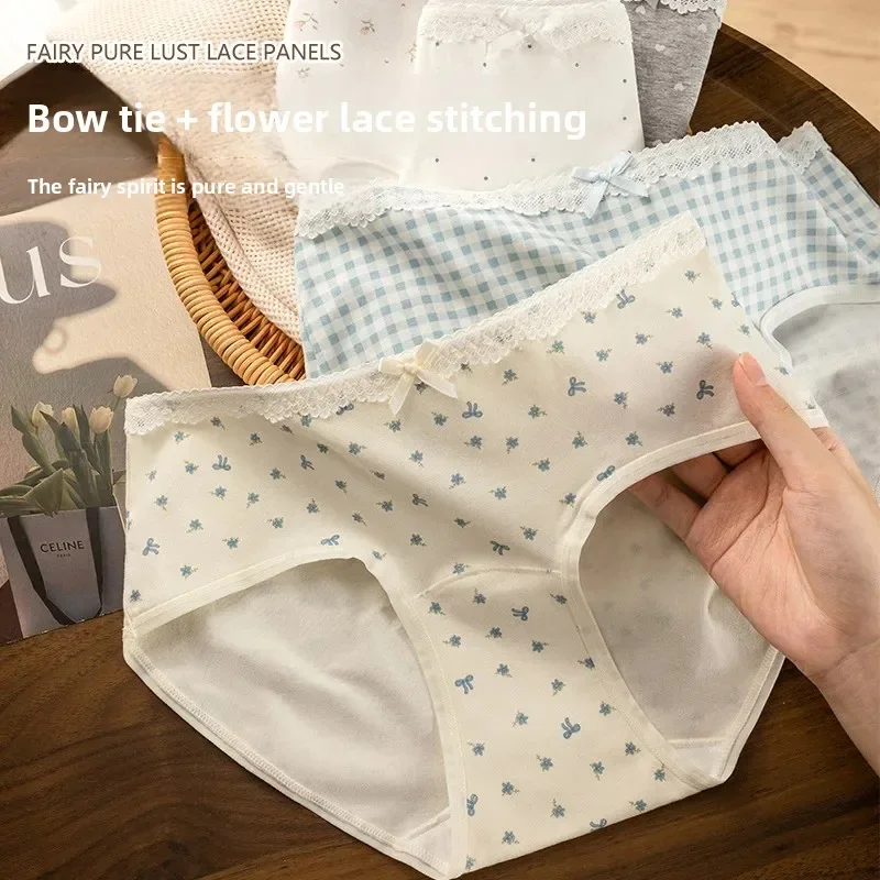 Женское хлопковое нижнее белье со средней талией, дышащие антибактериальные трусики с цветочным принтом, летнее нижнее белье с треугольными чашечками для девочек
Женское хлопковое нижнее белье со средней талией, дышащие антибактериальные трусики с цветочным принтом, летнее нижнее белье с треугольными чашечками для девочек