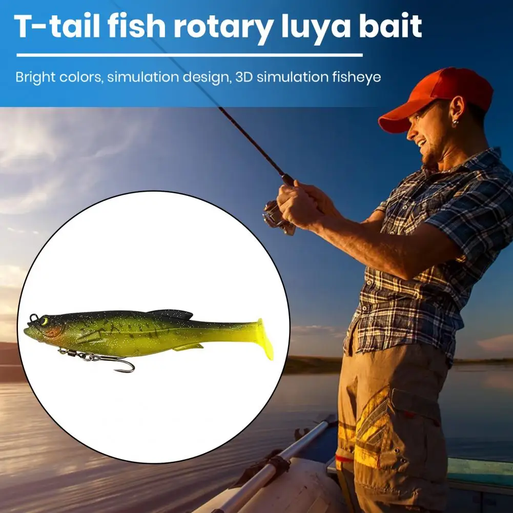 12.5cm/21g Soft Bait 3D Simulated Fisheye Simulation Treble Hook Bite Resistant T-tail Treble Swivel Bionic Bait Outdoor Fishing
12.5cm/21g Soft Bait 3D Simulated Fisheye Simulation Treble Hook Bite Resistant T-tail Treble Swivel Bionic Bait Outdoor Fishing