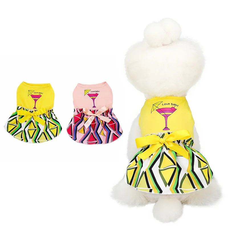 Dog Cute Printed Mesh Big Swing Skirt Red Wine Glasses Stamping Bowknot Bitches Dog Dress Dog Clothes
Dog Cute Printed Mesh Big Swing Skirt Red Wine Glasses Stamping Bowknot Bitches Dog Dress Dog Clothes