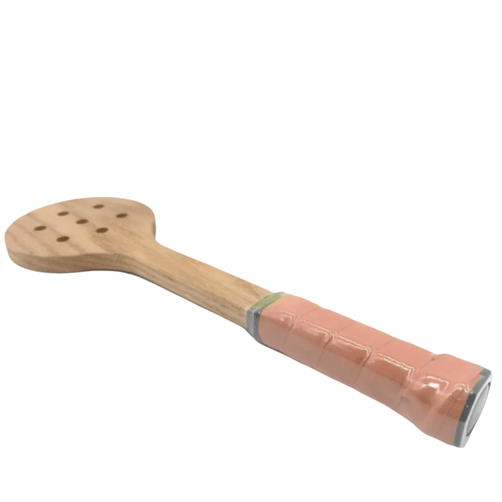 Wood Wooden Tennis Racket Perforated Head Brown Padel Training Paddle Lightweight Handheld Training Racket Indoor Training
Wood Wooden Tennis Racket Perforated Head Brown Padel Training Paddle Lightweight Handheld Training Racket Indoor Training