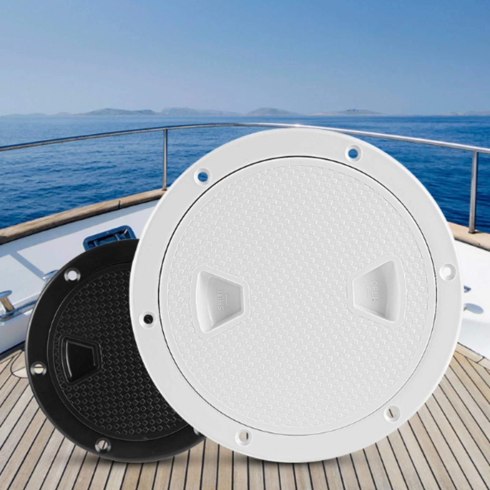 Marine Deck Hatch Cover Flush-Mount Boat Deck Hatch Twist-Open Textured for Inspection Opening, Storage Compartment
Marine Deck Hatch Cover Flush-Mount Boat Deck Hatch Twist-Open Textured for Inspection Opening, Storage Compartment