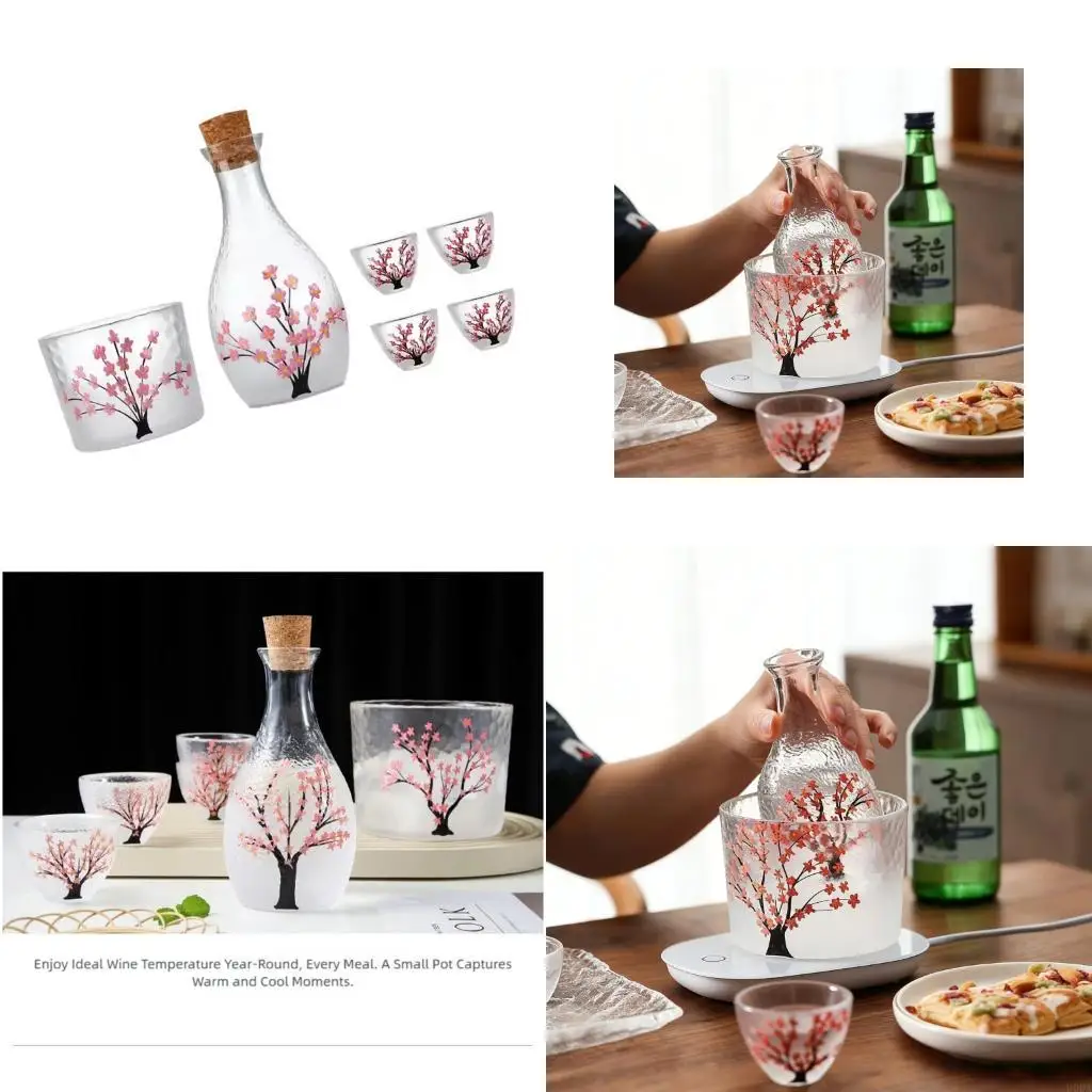 Compacts 5 Piece Glass Sake Service Set Sake Bottle Cups and For Gatherings
Compacts 5 Piece Glass Sake Service Set Sake Bottle Cups and For Gatherings