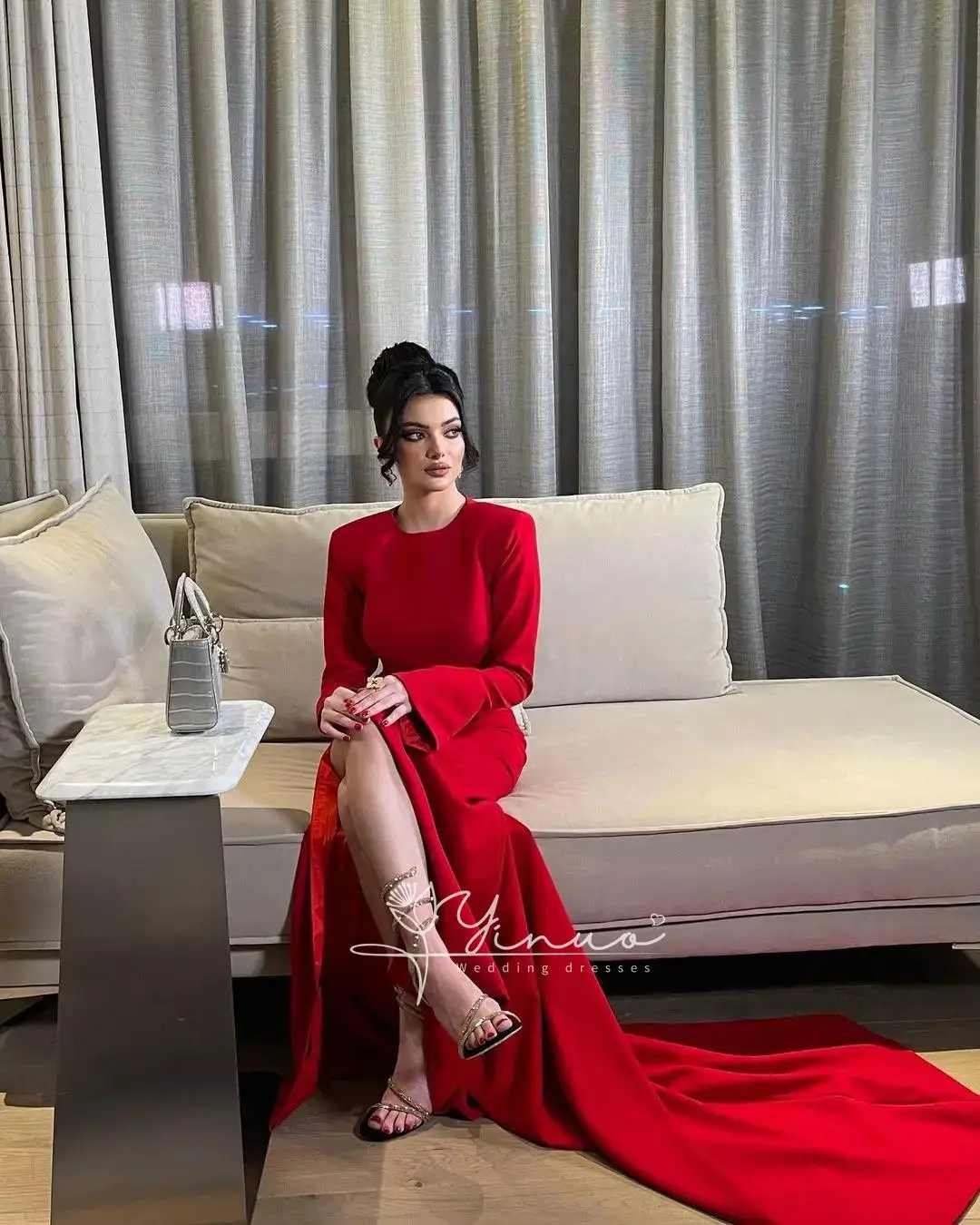 customized Mermaid Red Evening Dresses Long Sleeves Prom Dresses O-Neck Two Pieces Women's Formal Occasion Dresses2025
customized Mermaid Red Evening Dresses Long Sleeves Prom Dresses O-Neck Two Pieces Women's Formal Occasion Dresses2025