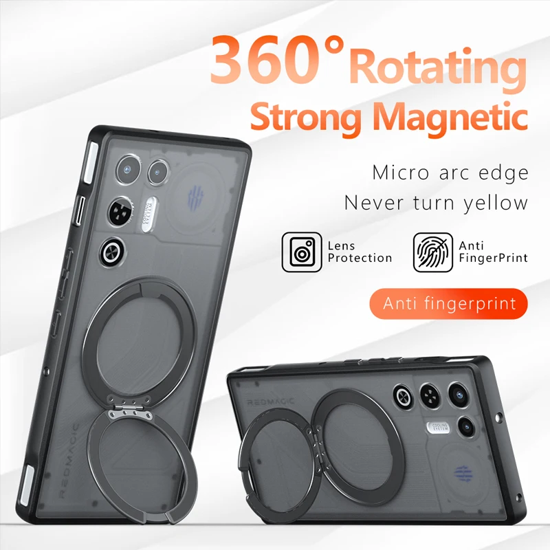 For ZTE Nubia ReMagic 11 Air Case Shockproof Magnetic Frosted Feel Matte PC+TPU Anti-fingerprint Translucent Ring Stand Cover
For ZTE Nubia ReMagic 11 Air Case Shockproof Magnetic Frosted Feel Matte PC+TPU Anti-fingerprint Translucent Ring Stand Cover